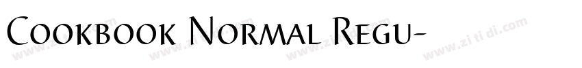Cookbook Normal Regu字体转换